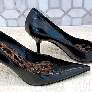 💋Dolce & Gabbana Classic Black Leather Pumps Women's Size: 8.5 Heels: 3.5" USED